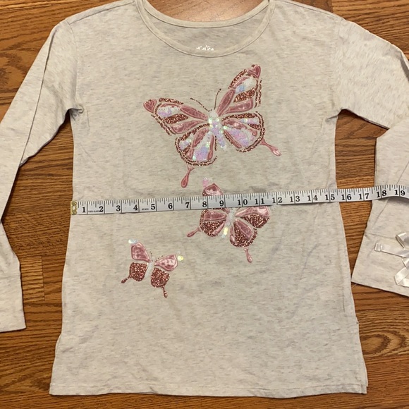 Justice velour leggings and butterfly shirt set - Picture 5 of 11